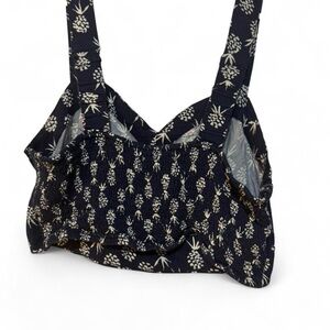 Aerie Black and Cream Striped Top